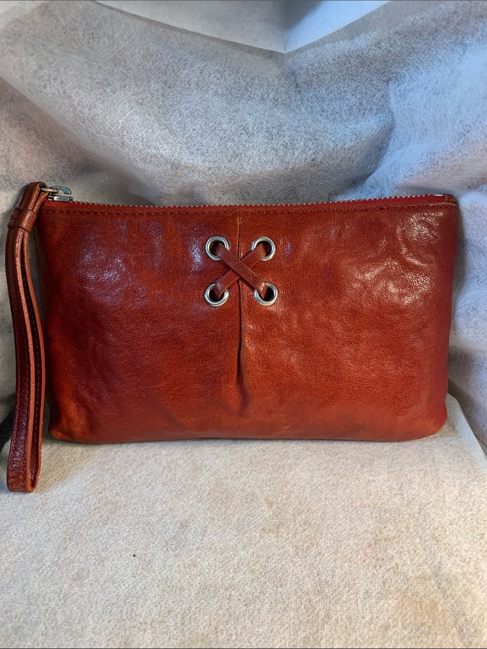 Cole Haan  Y2K  Red Leather  Heritage Wristlet /Clutch B36477